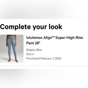 Lululemon Ultra High Rise Align 28” Size-4